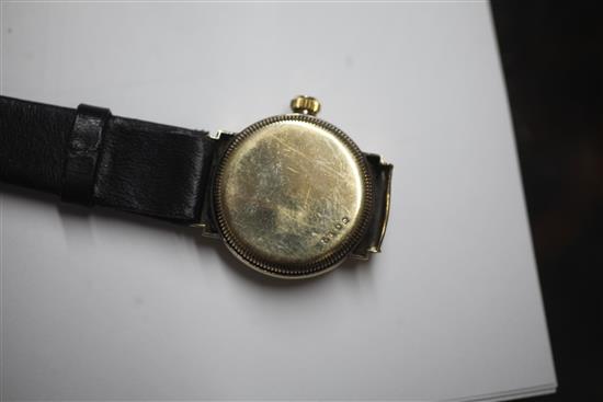 A gentlemans 1930s 9ct gold boys size Rolex Oyster manual wind wrist watch,